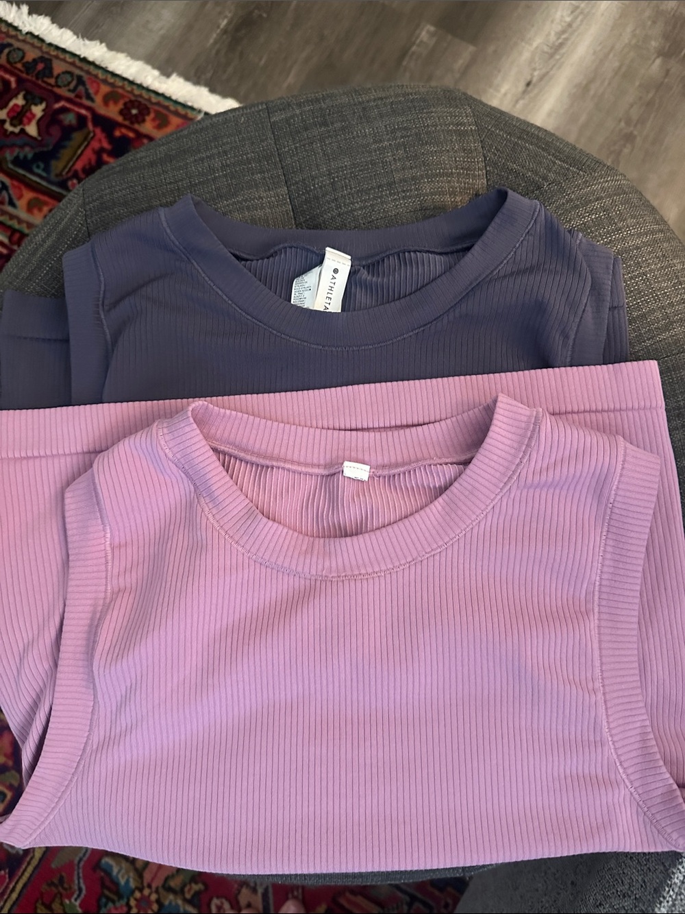 Ribbed Sleeveless Tank Top - Pink and purple, Athleta